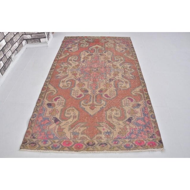 Turkish İnteriour Vintage Rug For Sale - Image 4 of 10