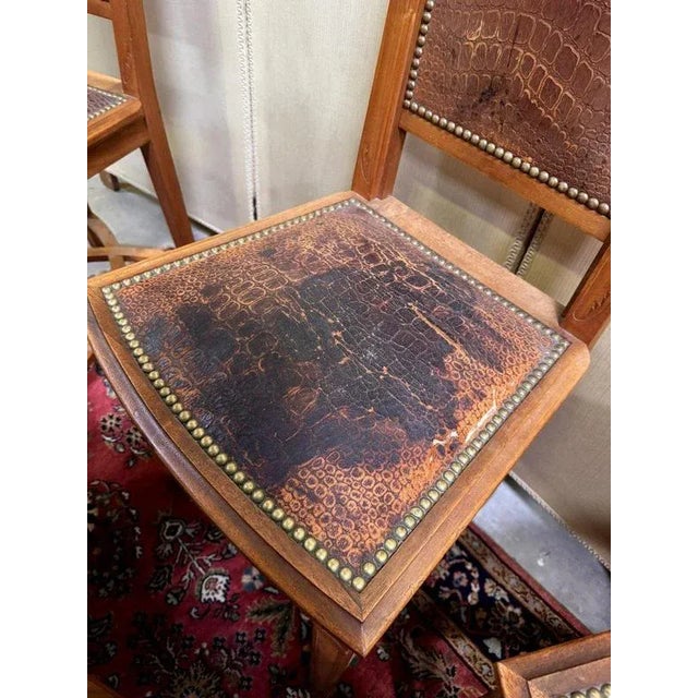 Art Nouveau Chairs by Gauthier Poinsignon, Set of 6 For Sale - Image 4 of 6