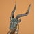 Late 20th Century Bronze Leaping Antelope Sculpture, Intricate Gold Inlaid Scroll Patterns, Archaic Chinoiserie Statue For Sale - Image 5 of 10
