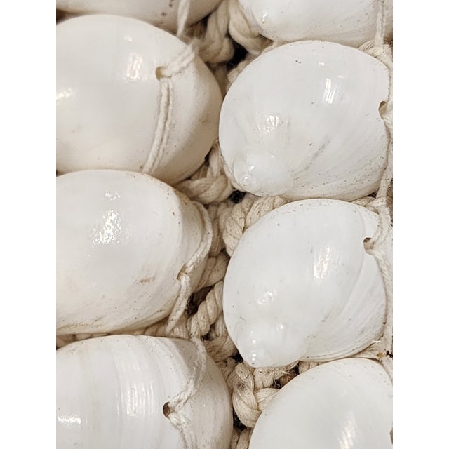 Handcrafted Coastal Style Round Seashell Mirror For Sale - Image 9 of 12