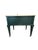 Hollywood Regency Vintage Teal Painted Side Table With Faux Marble Top & Brass Hardware For Sale - Image 3 of 5