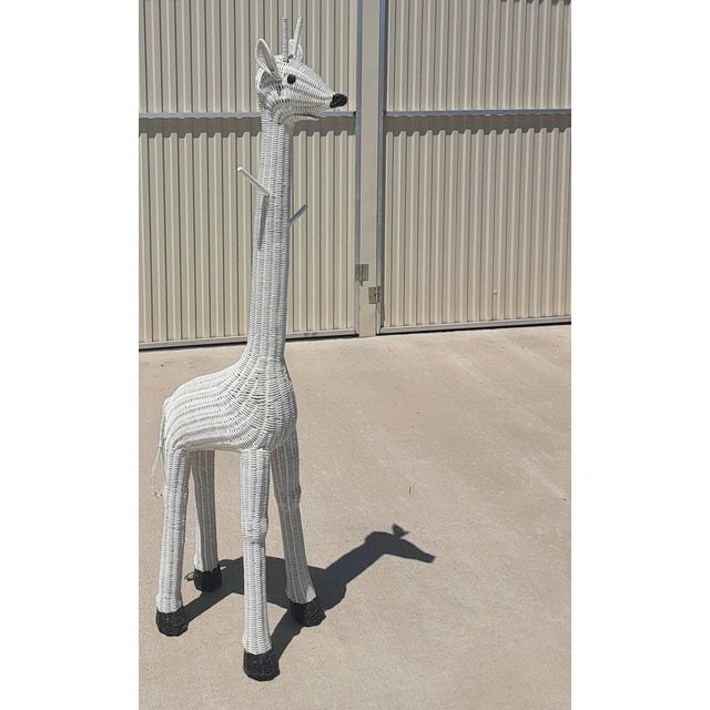 Mid Century Vintage Wicker Giraffe Coat Rack Chairish