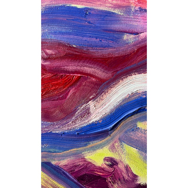 Textile "Light Queen" by Monica Shulman Contemporary Abstract Expressionist Oil Painting For Sale - Image 7 of 7