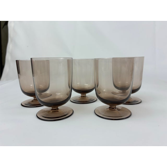 1960s German Theresienthal Catalina Topaz Glassware, Set of 17 For Sale - Image 5 of 12