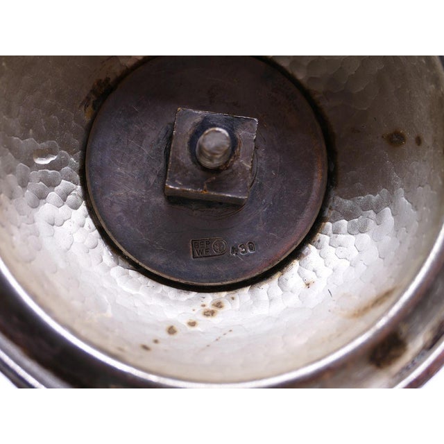 Silver German Metal Berliner Chandelier from Electro-Plated-Waren-Fabrik For Sale - Image 8 of 9