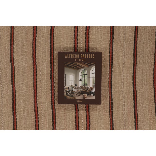 Textile Vintage Palas Bidjar Kilim With Minimal Red Stripes on a Beige Field - Rug & Kilim For Sale - Image 7 of 10