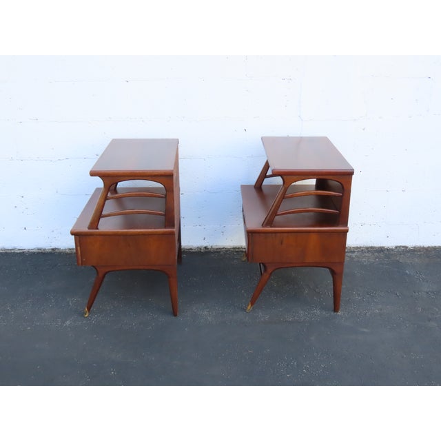 Kent Coffey Mid Century Modern Nightstands End Side Tables a Pair 6904 For Sale - Image 16 of 18