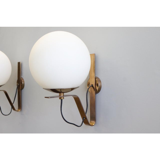 Mid-Century Modern Four Wall Lights Model B464 by Sergio Asti for Candle, 1968, Set of 2 For Sale - Image 3 of 18