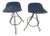 Industrial Metal Swivel Bar Stools, 1950s, Set of 2 For Sale
