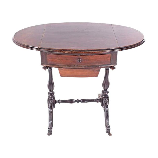Antique English Sewing Table For Sale - Image 9 of 9