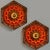 Ceramic German Orange Hex-Shaped Ceramic Wall Lights, 1970, Set of 2 For Sale - Image 7 of 10