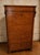 Charles X Drop-Front Secretary in Elm Burl, 19th Century For Sale - Image 3 of 9
