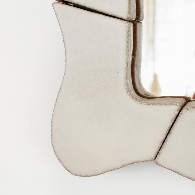 Ceramic Wavy Mirror For Sale - Image 4 of 6