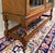 Antique English Bookcase Cabinet Double Door Leaded Wavy Glass Oak c.1930s For Sale - Image 9 of 18