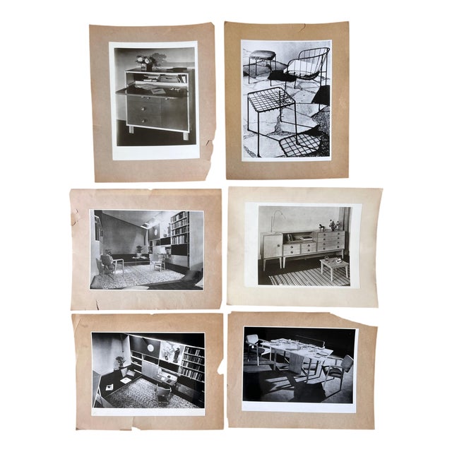 Original Photos of George Nelson Furniture, 1951, Set of 6 For Sale