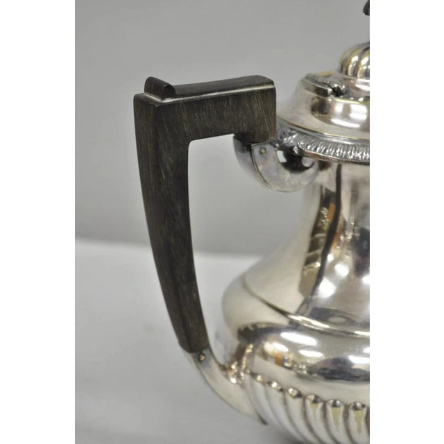 Silver Vintage Reed & Barton Sulgrave Manor Edwardian Silver Plated Tea Set - 4 Pc Set For Sale - Image 8 of 12