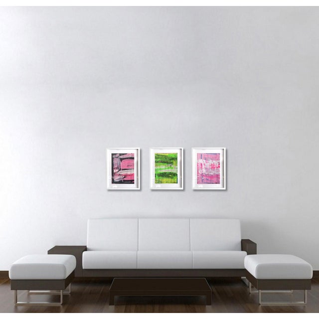 2020s Chromatic Passage. III Framed Abstract Shades of Green Painting For Sale - Image 5 of 5
