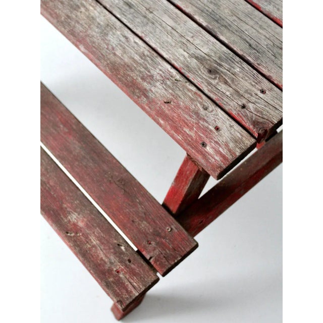 Vintage Children's Picnic Table For Sale - Image 10 of 11