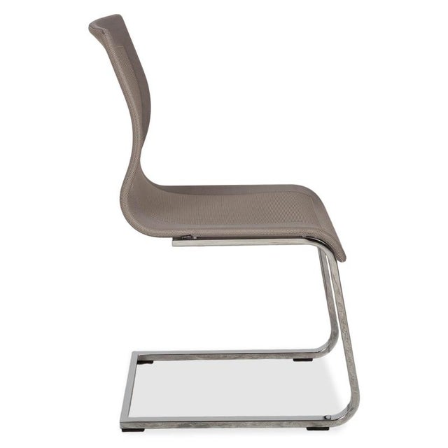 Magnum Stricktex Chairs in Fabric and Chrome in Grey and Beige from Team 7, Set of 4 For Sale - Image 12 of 16