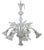 Transparent Murano Glass Chandelier, 1980s For Sale