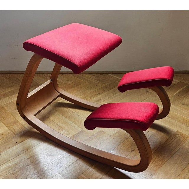 Brown Mid-Century Balance Variable Knee Chair by Peter Opsvik for Stokke, Norway, 1980s For Sale - Image 8 of 11