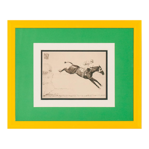 Mid 20th Century Steeplechase Drypoint by Paul Brown