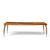 Gio Ponti Style Mid Century Italian Walnut and Brass Expanding Dining Table with 2 Leaves This table measures: 61 wide x...