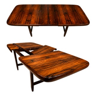 Brazilian Mid-Century Modern Extendable Dining Table in Rosewood, Loher, 1960s For Sale