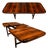Brazilian Mid-Century Modern Extendable Dining Table in Rosewood, Loher, 1960s For Sale