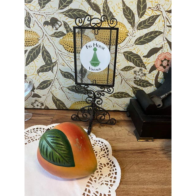 1970s Vintage Small Ceramic Peach, Artist Rendition For Sale - Image 5 of 7