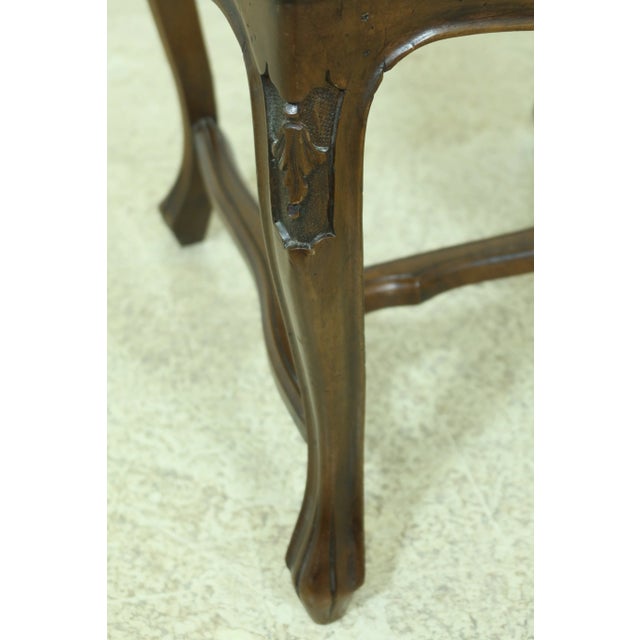 Pair Italian Walnut Cane Seat Armchairs For Sale - Image 4 of 13