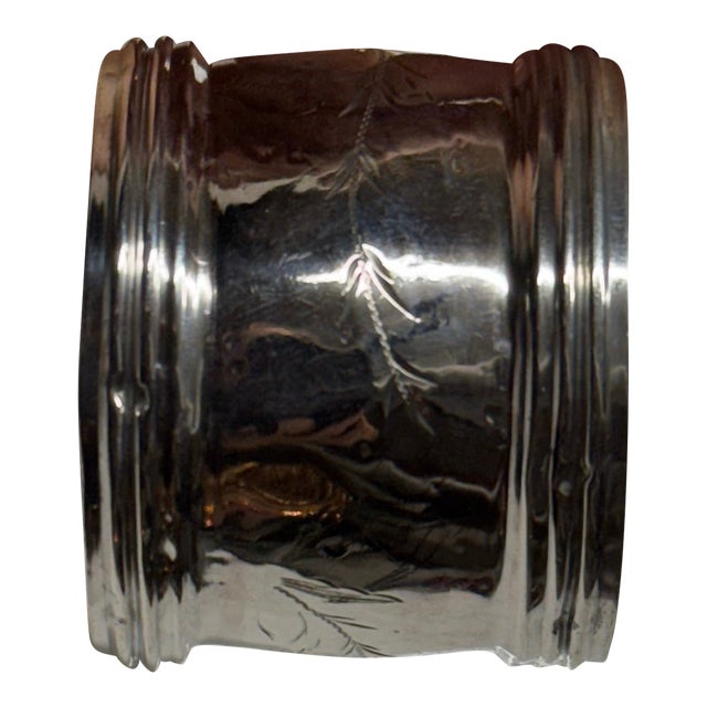 Antique American Victorian Sterling Silver Napkin Ring For Sale