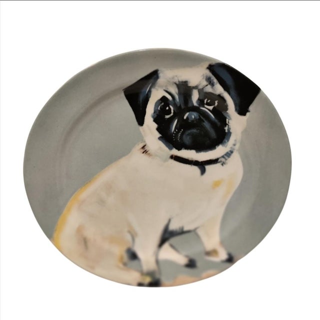 Anthropologie Sally Muir Dog-a-Day Dessert Plate Set of 4 For Sale - Image 4 of 7