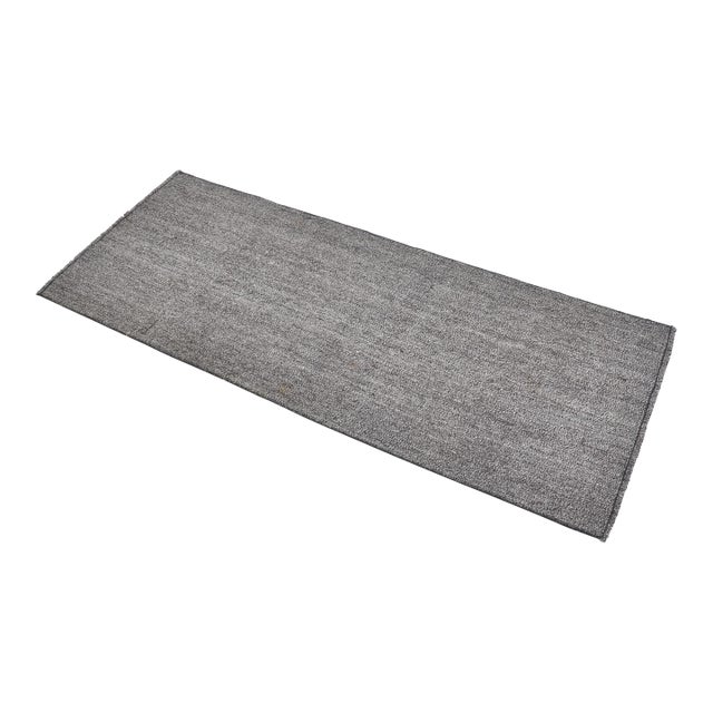 Gray Vintage Wool Kilim Runner For Sale