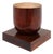 Art Deco Sculptural Wooden Uplight on Square Base, France, 1920 For Sale