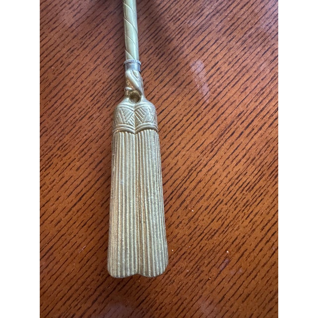 Brass Pair of Vintage French Regency Solid Brass Double Arm Wall Sconces, 20” For Sale - Image 8 of 9