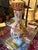 Porcelaine de Paris Vintage Porcelaine De Paris Chinoiserie Porcelain Table Lamp With Trimmed Shade For Sale - Image 4 of 4