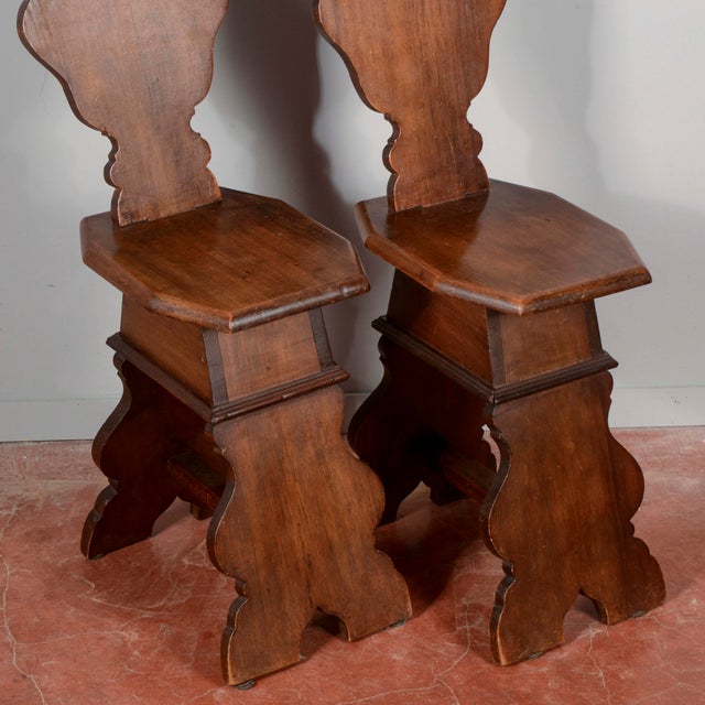 Set of Rustic Wood Chairs and Stools For Sale - Image 10 of 17