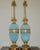 Extremely rare Murano glass lamps from Marbro in a SOFT SKY BLUE OPALINE loaded with gold inclusion. Extremely elegant...