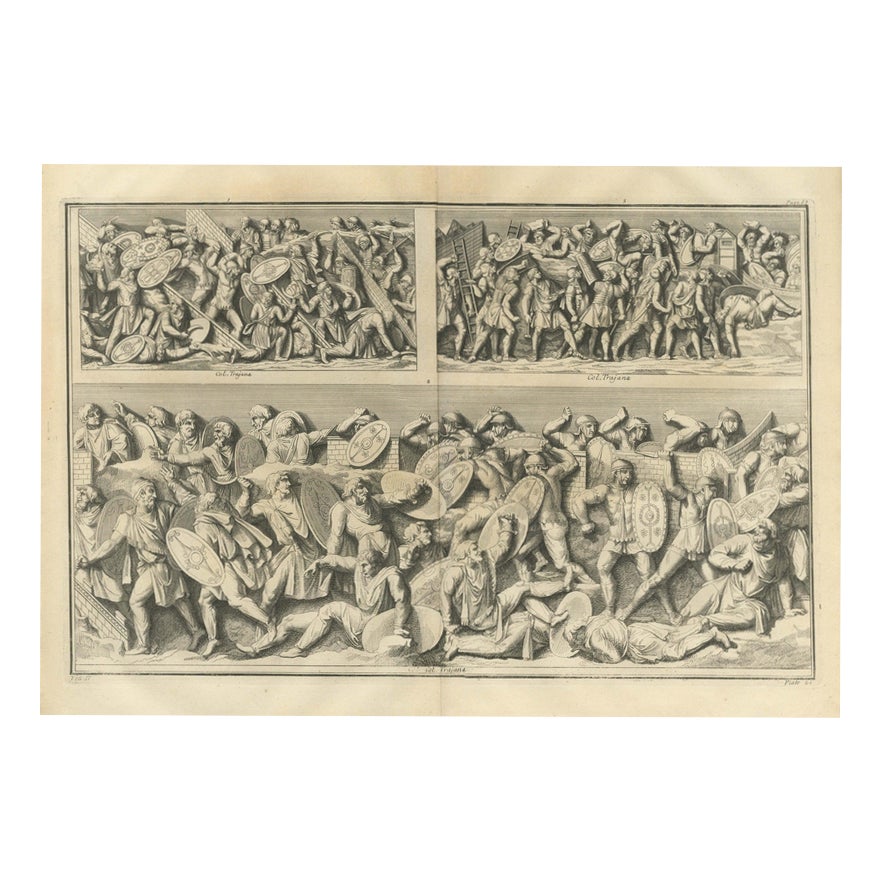 Bernard de Montfaucon, Roman Assault on Walls with Ladders, Trajan's ...