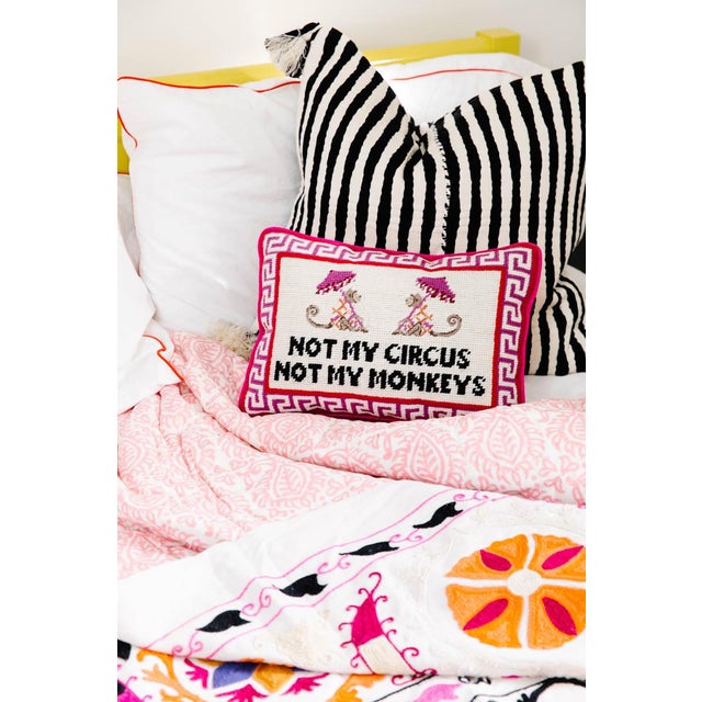 Furbish Not My Circus Needlepoint Pillow For Sale In Raleigh - Image 6 of 12