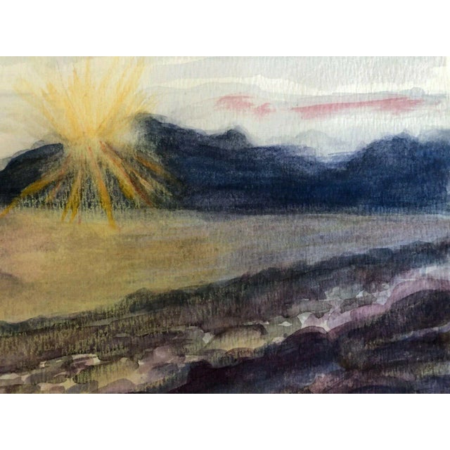 Paper Seascape Watercolor For Sale - Image 7 of 12