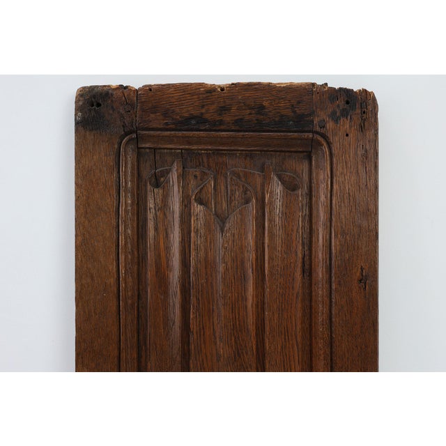 16th Century Gothic Carved Oak Relief Panel, France For Sale - Image 4 of 11