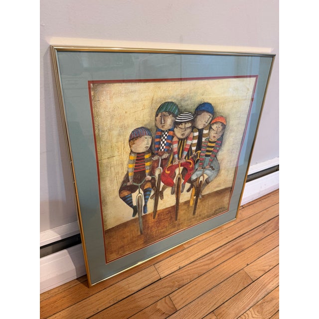 Blue 1980s Graciela Rodo Boulanger ‘Tour De France’ Lithograph For Sale - Image 8 of 8