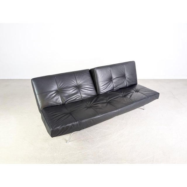 Smala Sofa in Black Leather from Ligne Roset, France For Sale - Image 9 of 18