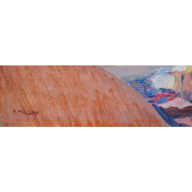 1940s Monument Valley Landscape Painting, American Impressionist, Circa 1945 by N. Mallory For Sale - Image 5 of 5
