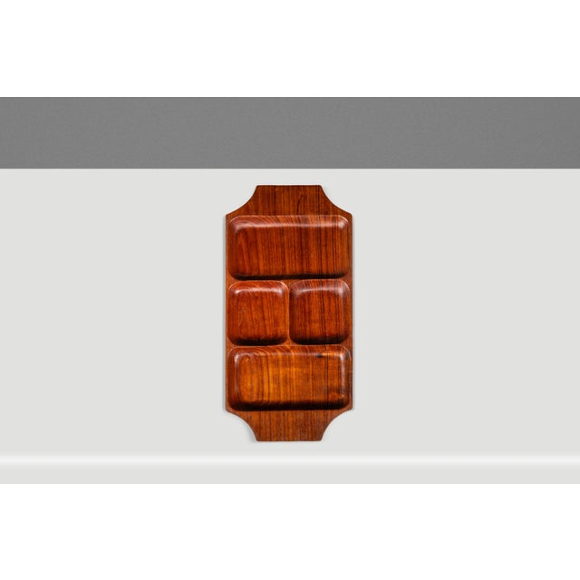 Mid-Century Modern Mid-Century Organic Modern Serving Tray / Catchall Carved From Solid Burmese Teak, C. 1970s For Sale - Image 3 of 18