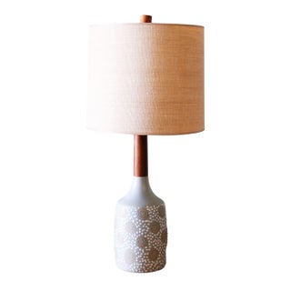 1960s Gordon and Jane Martz M208 Lamp for Marshall Studios Sky Blue With White Dots 27.5" For Sale