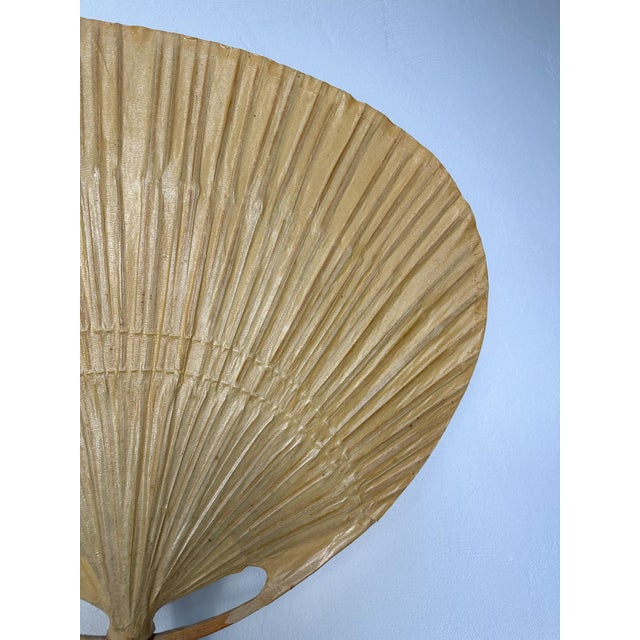 1970s Vintage Uchiwa III Wall Lamp in Bamboo by Ingo Maurer for M-Design, Germany, 1970s For Sale - Image 5 of 10