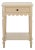Haven Scalloped 1 Top Drawer Accent Table in Natural For Sale